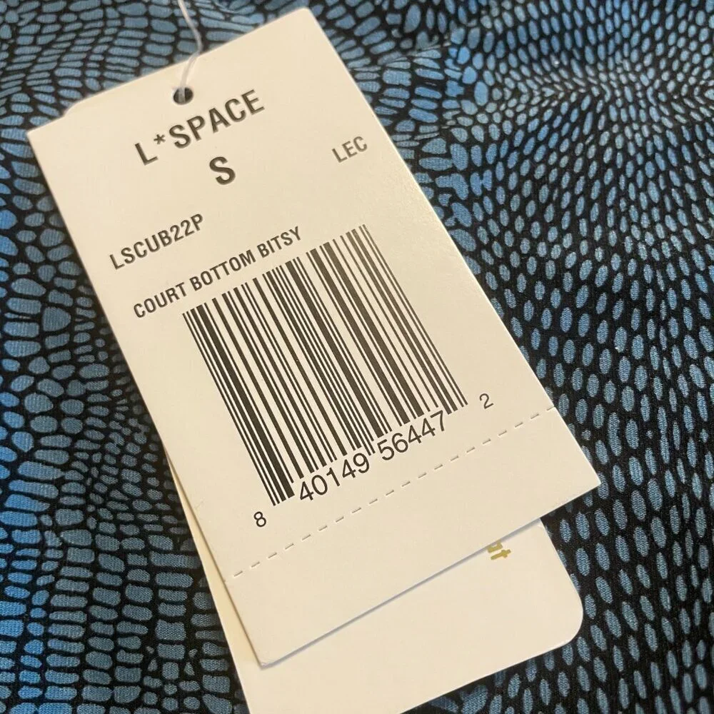 NWT l*space Court Bitsy High Waisted Bikini Bottom in Let's Croc About It Sz. S